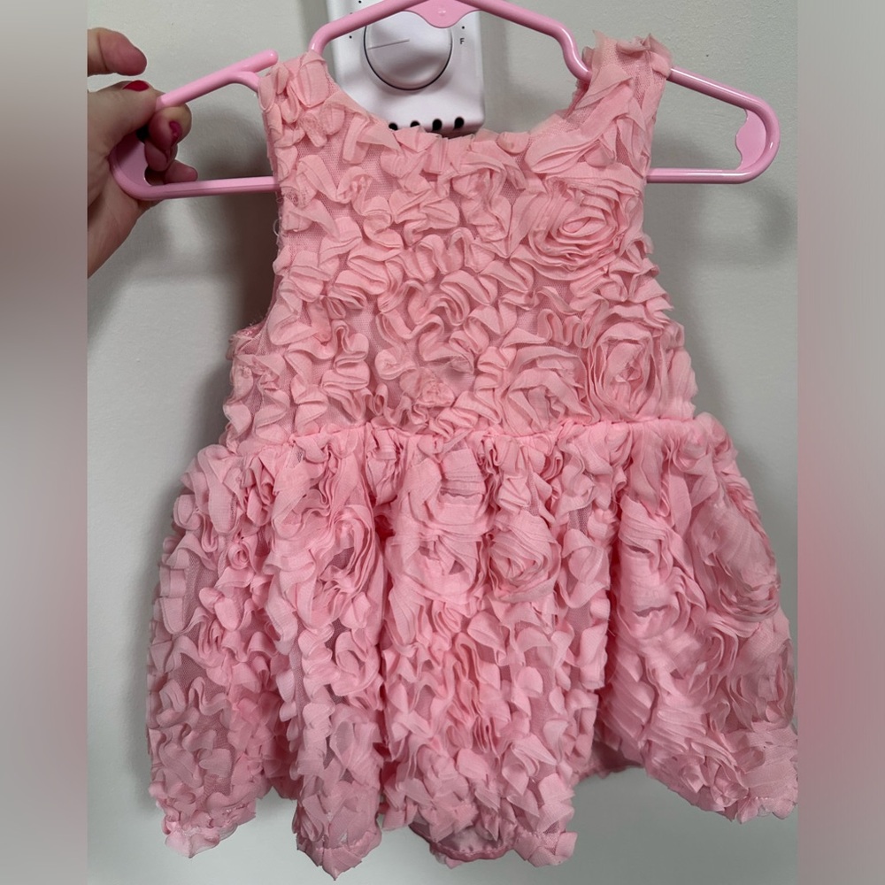 PINK ROSES DRESS 12M PERFECT CONDITION